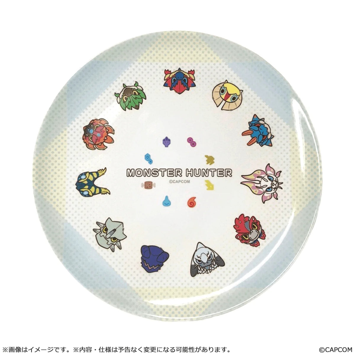 MONSTER HUNTER CHIBI STYLE Melamine Plate: Circle