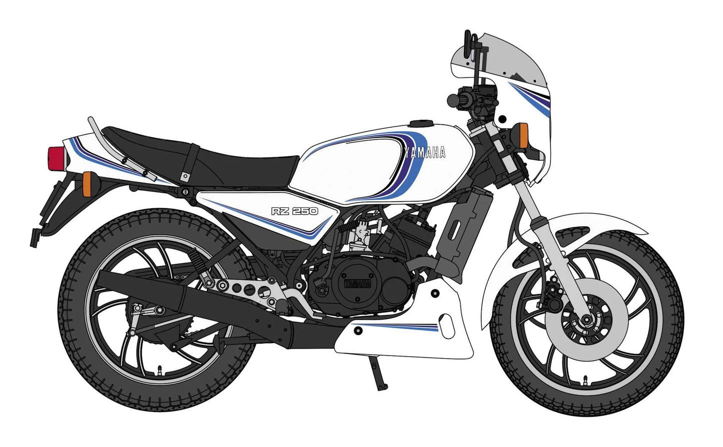 1/12 Yamaha RZ250 (4L3) w/Cowl (1982)
