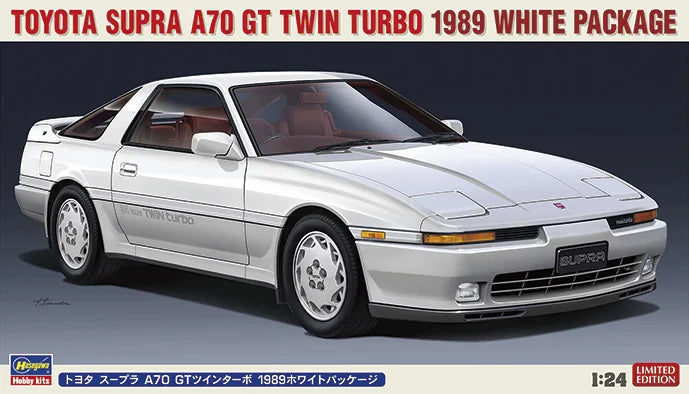1/24 TOYOTA SUPRA A70 GT TWIN TURBO 1989 WHITE PACKAGE