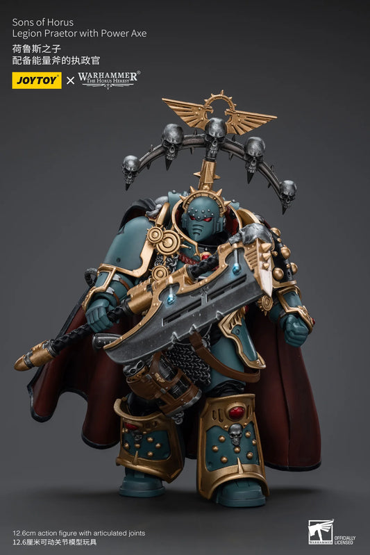 Joytoy Warhammer 40K Sons of Horus Legion Praetor Action Figure with Power Axe