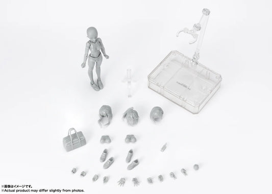 S.H. Figuarts Body-chan School Life Edition DX Set Gray Action Figure