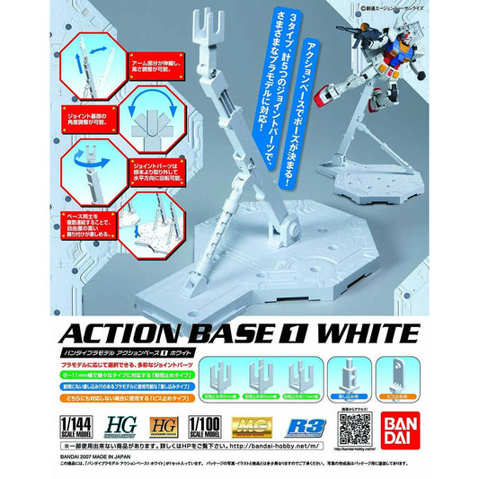 Action Base 1 1/100 Scale Display Stand (White)