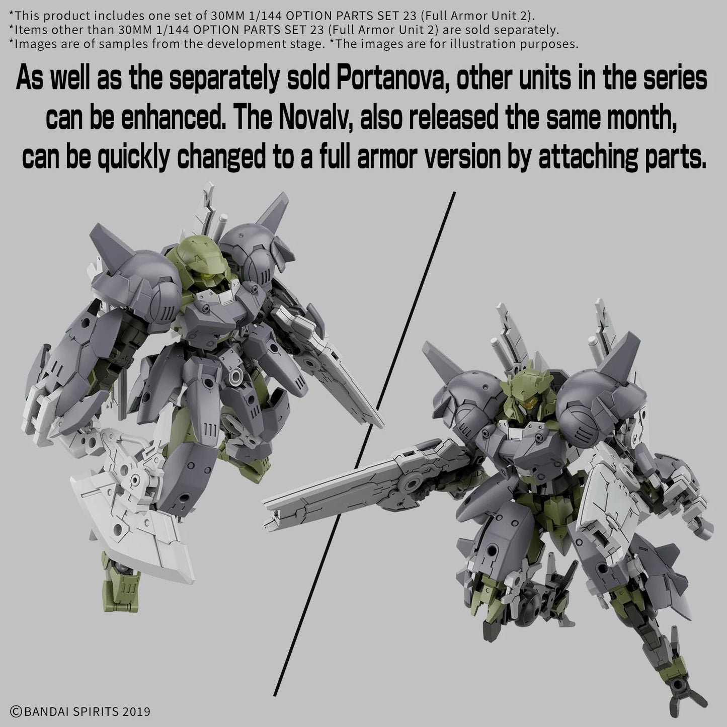 30MM 1/144 OPTION PARTS SET 23 (FULL ARMOR UNIT 2)
