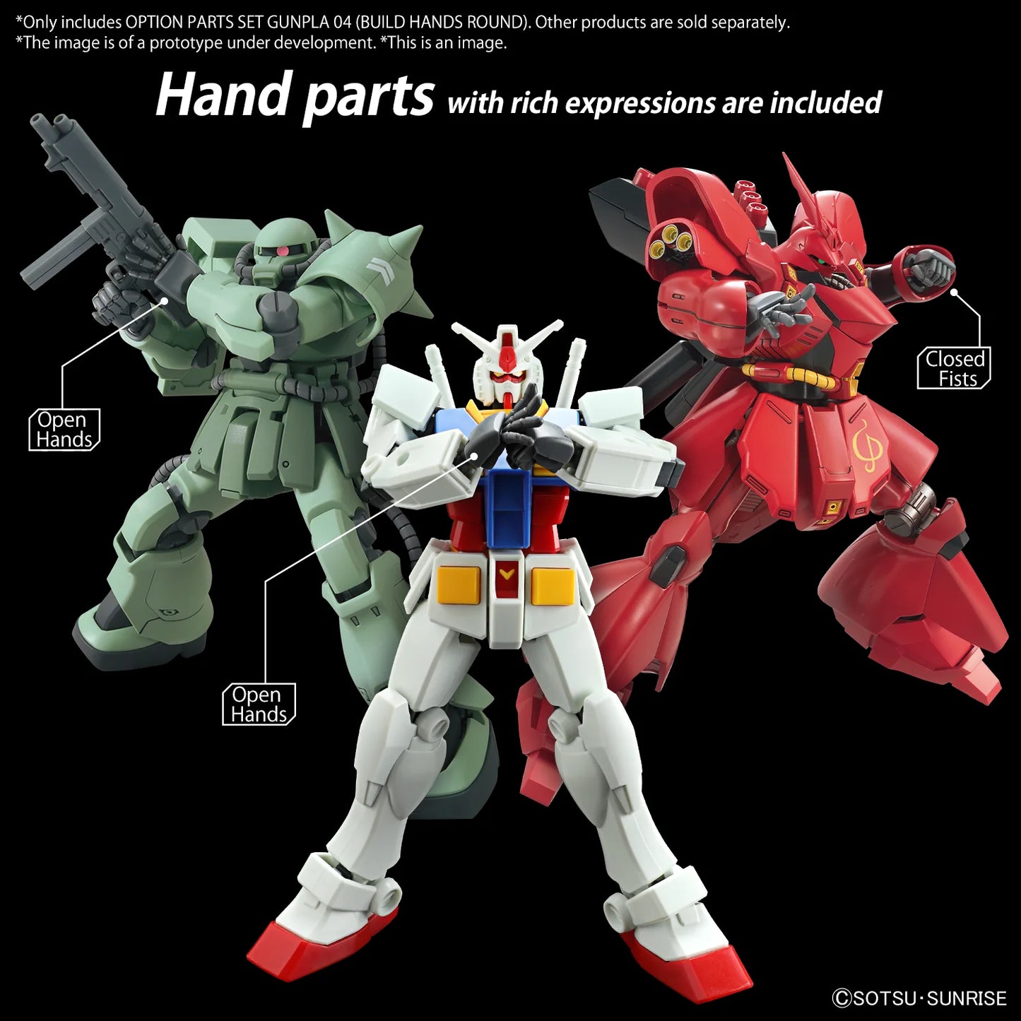 Option Parts Set Gunpla 04 (Build Hands Round)
