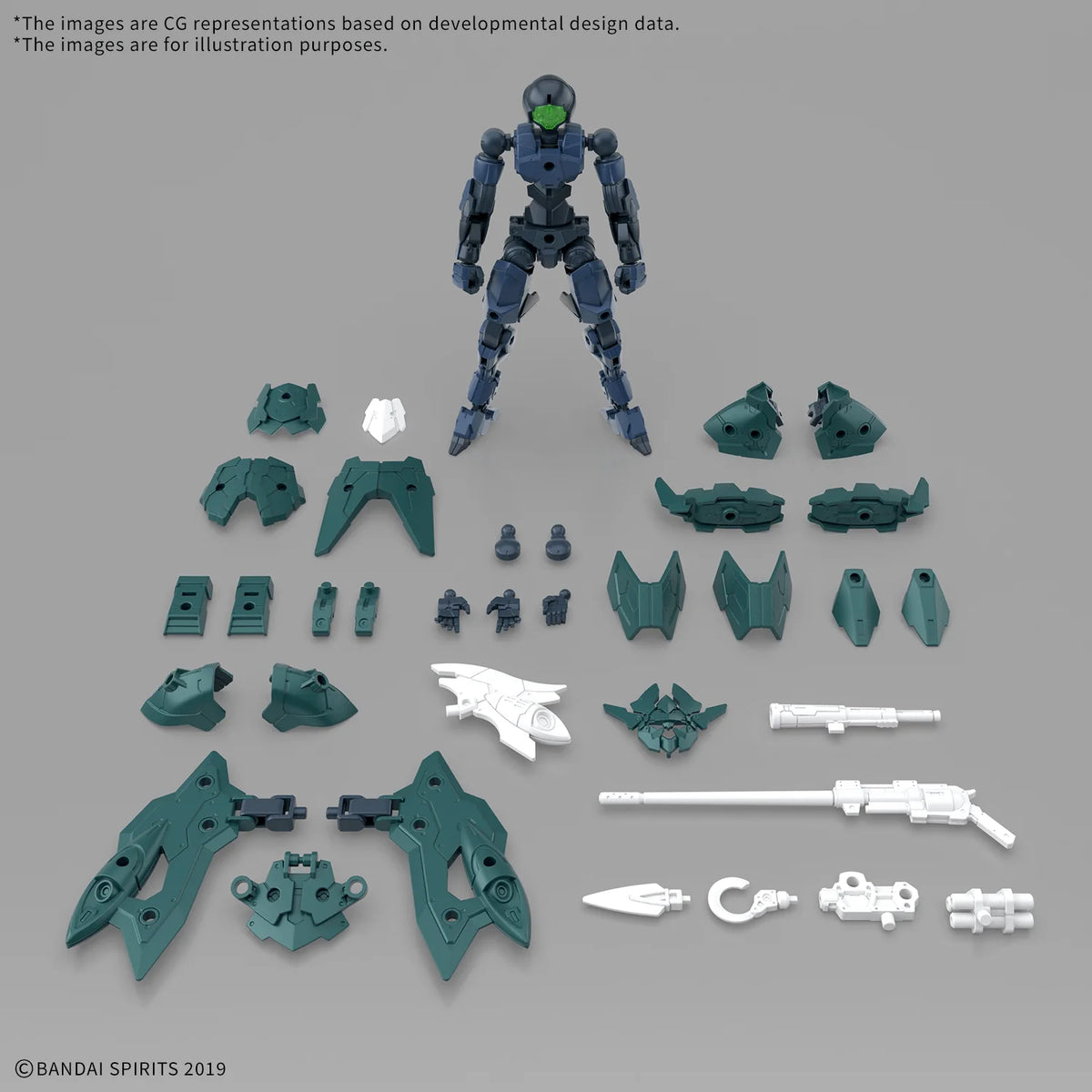 Bandai Hobby 30MM 1/144 EXM-A9p Spinatio Pirate Type Plastic Model Kit