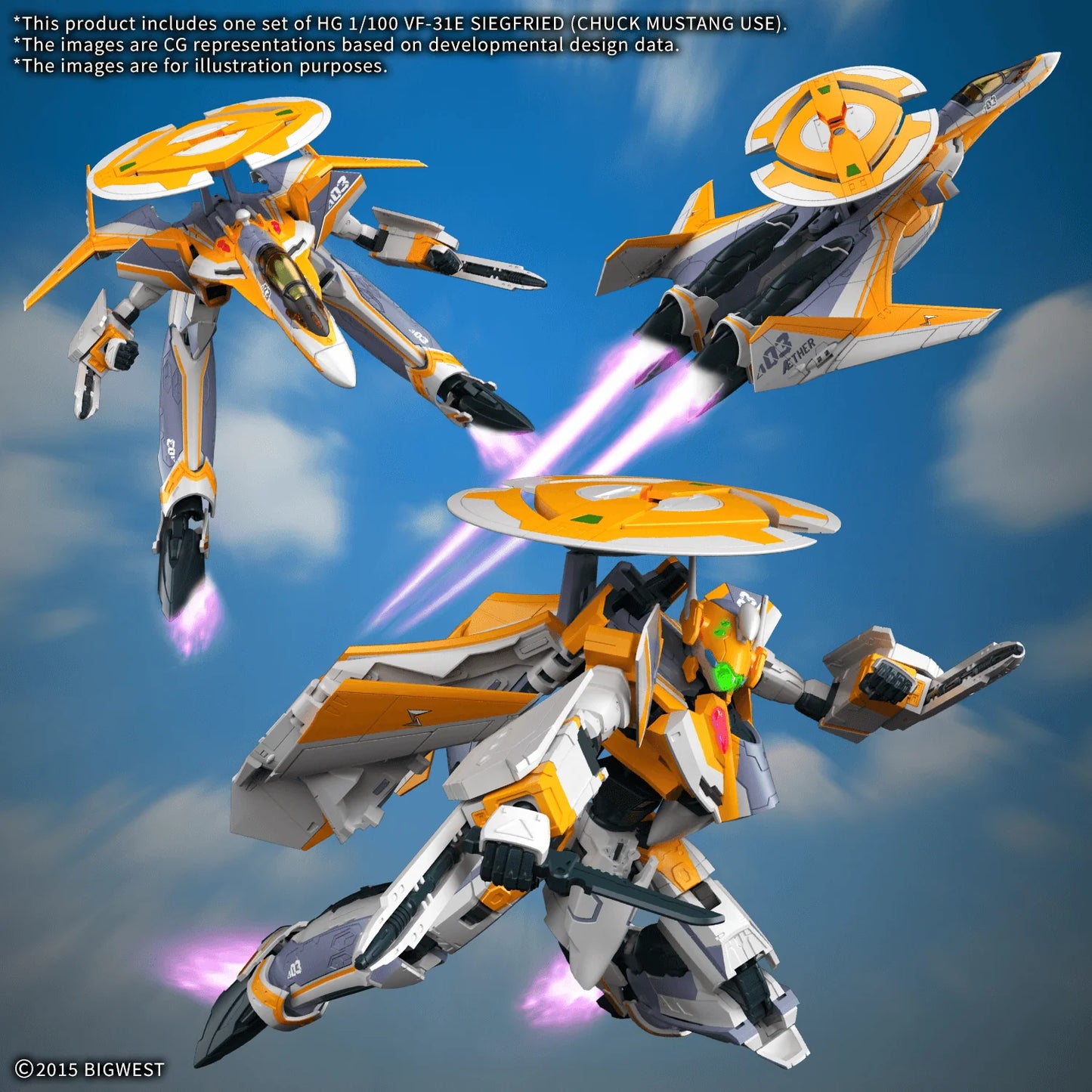HG 1/100 VF-31E SIEGFRIED (CHUCK MUSTANG USE)