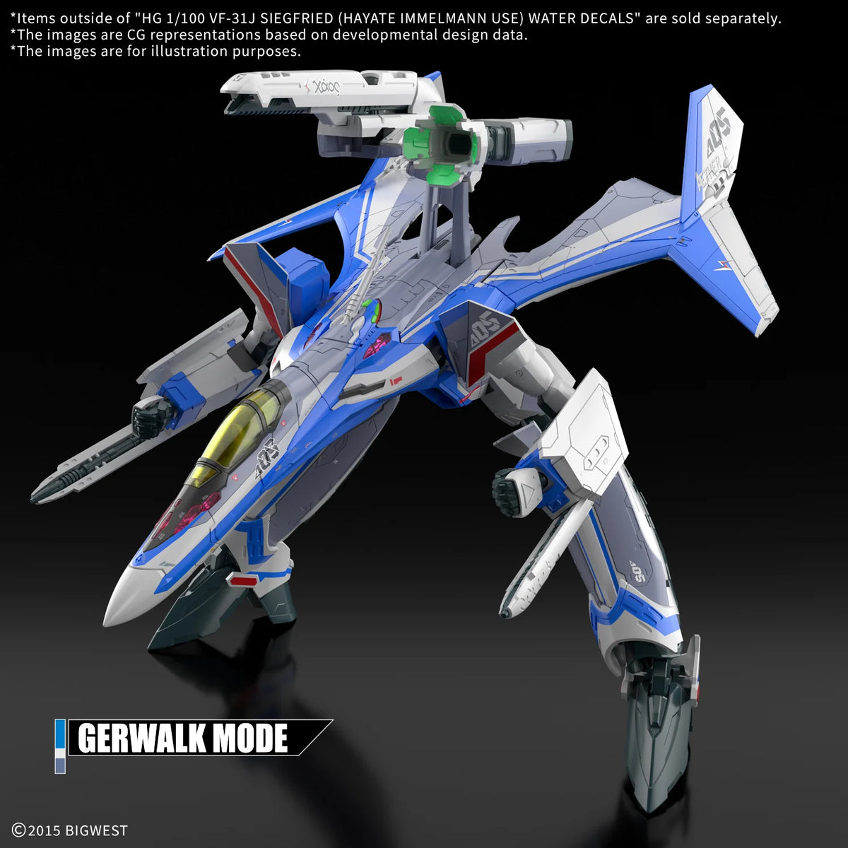 HG 1/100 VF-31J SIEGFRIED (HAYATE IMMELMANN USE) WATER DECALS