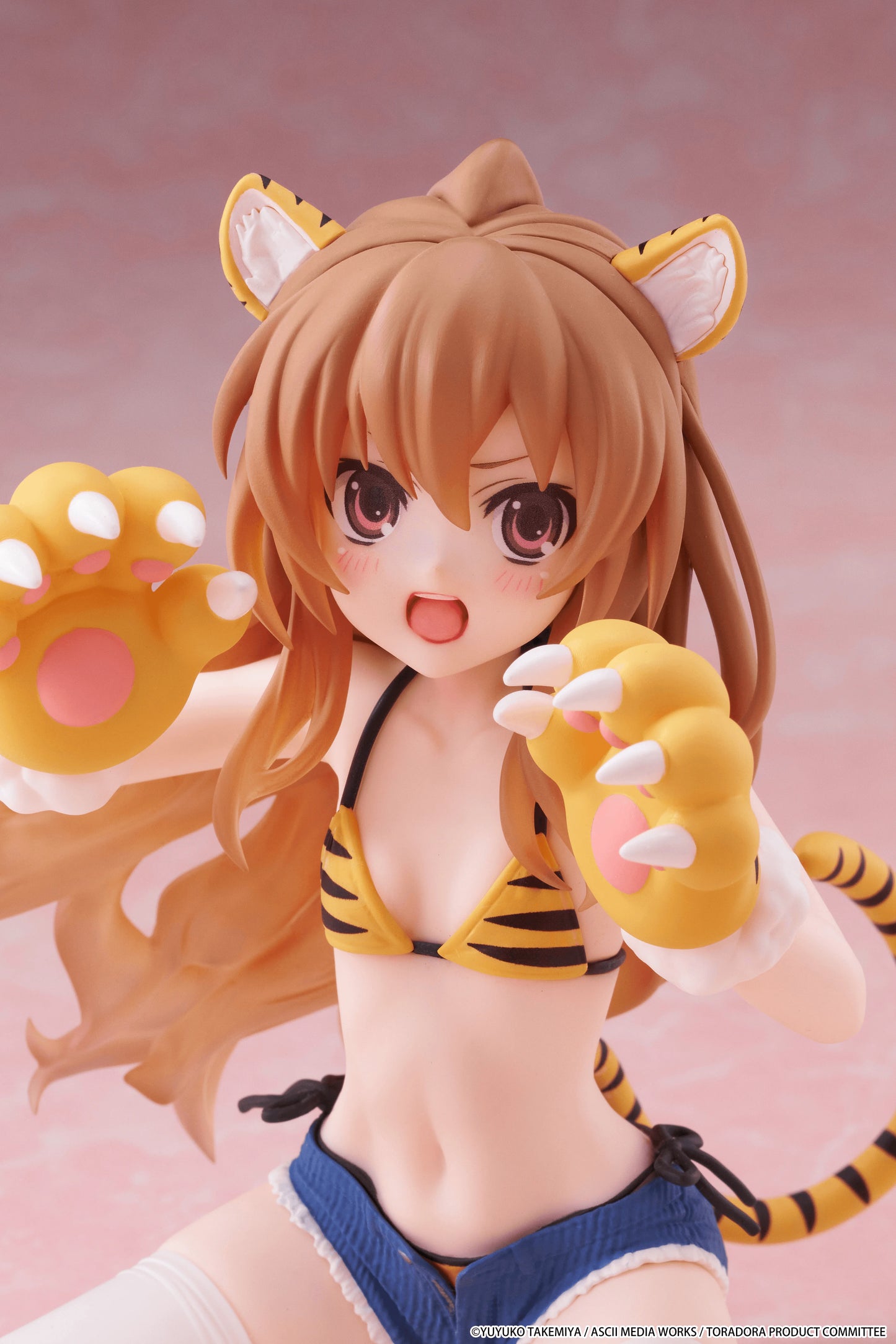 Toradora! Desktop Cute Figure - Taiga Aisaka (Tiger Costume Swimwear Ver.)