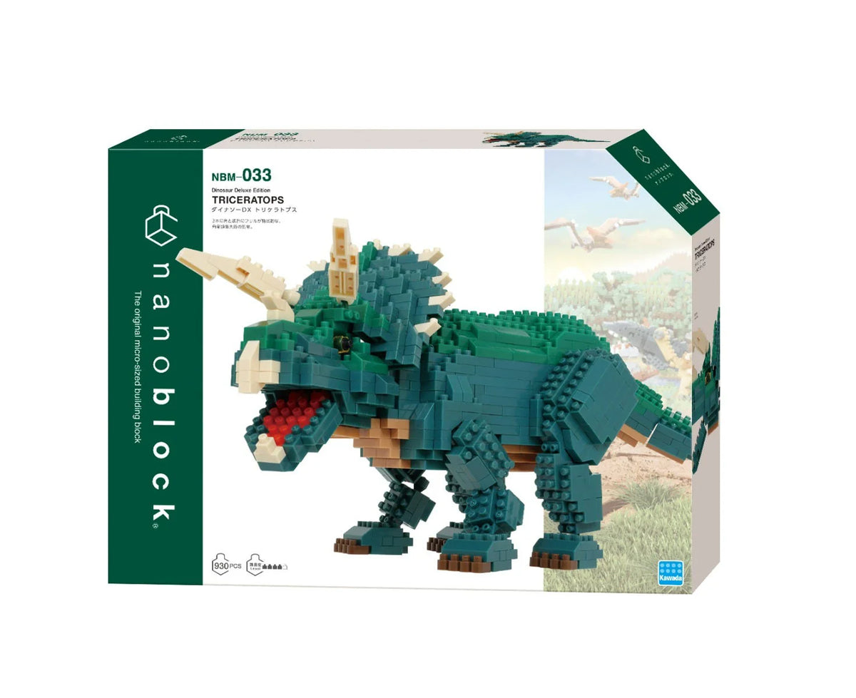 Kawada nanoblock Dinosaur Deluxe Edition Triceratops Model