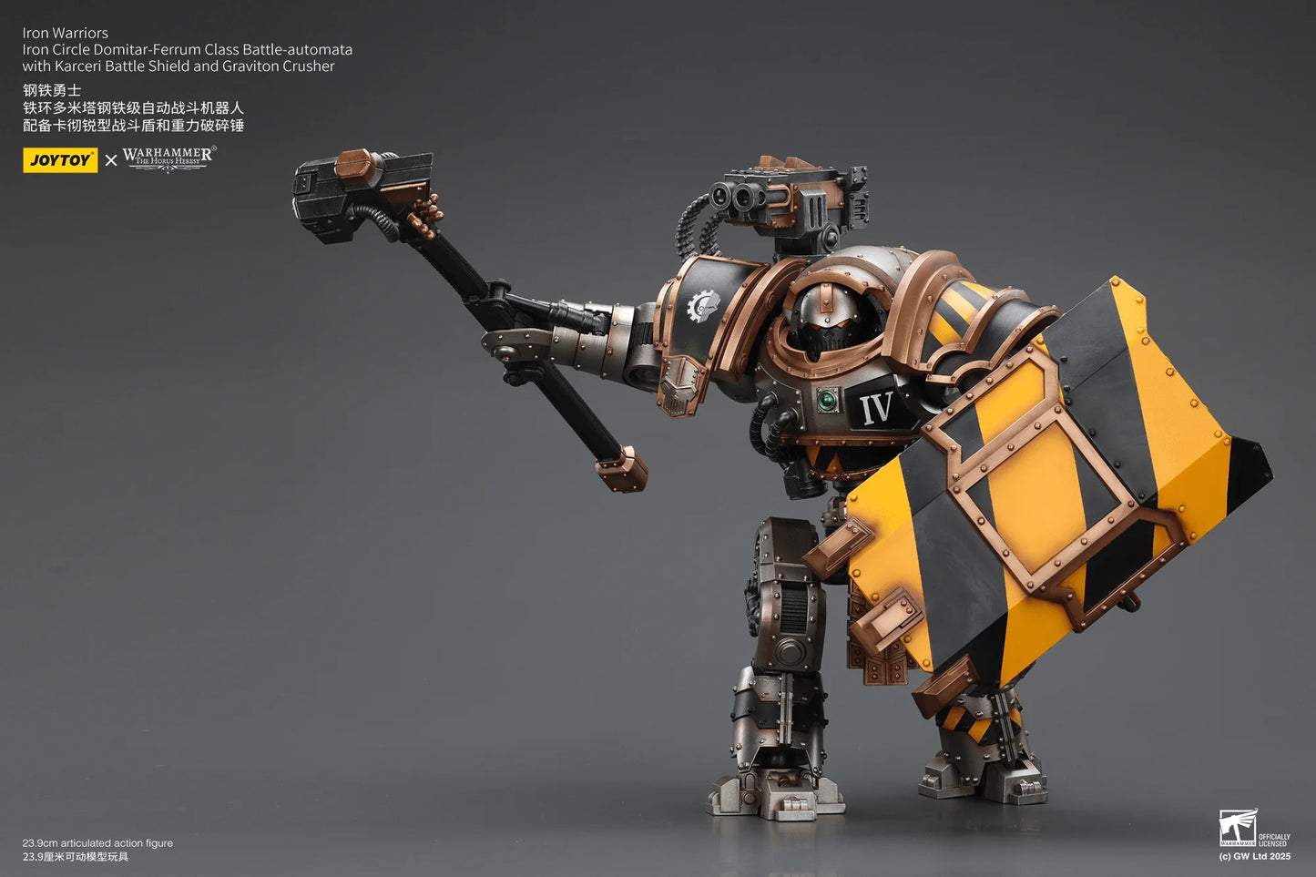 Iron Warriors Iron Circle Domitar-Ferrum Class Battle-automata with Karceri Battle Shield and Graviton Crusher