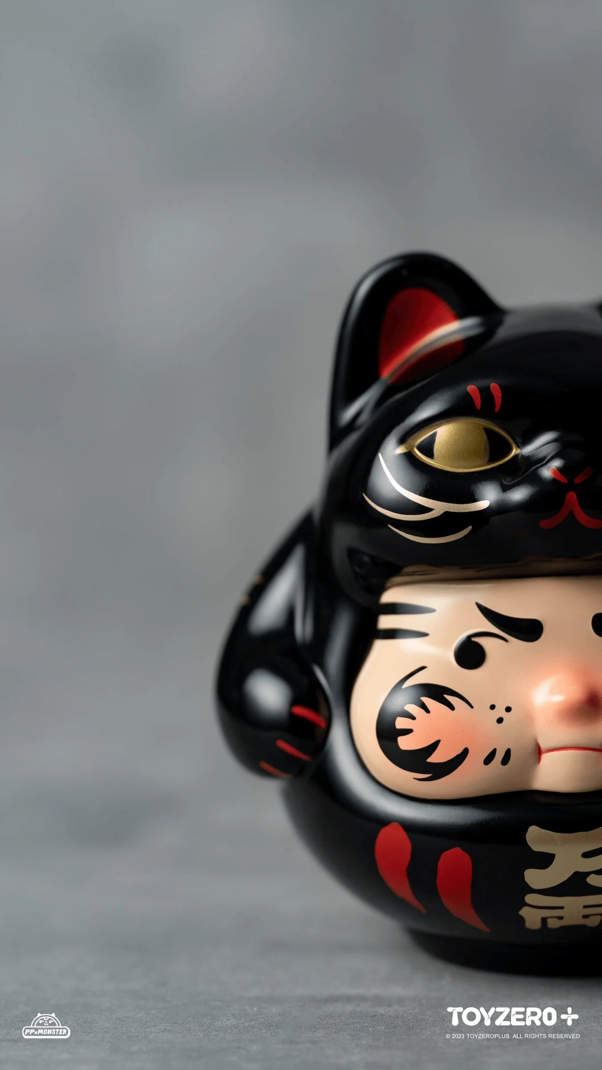 200% PP Lucky Cat Daruma (Black cat edition)