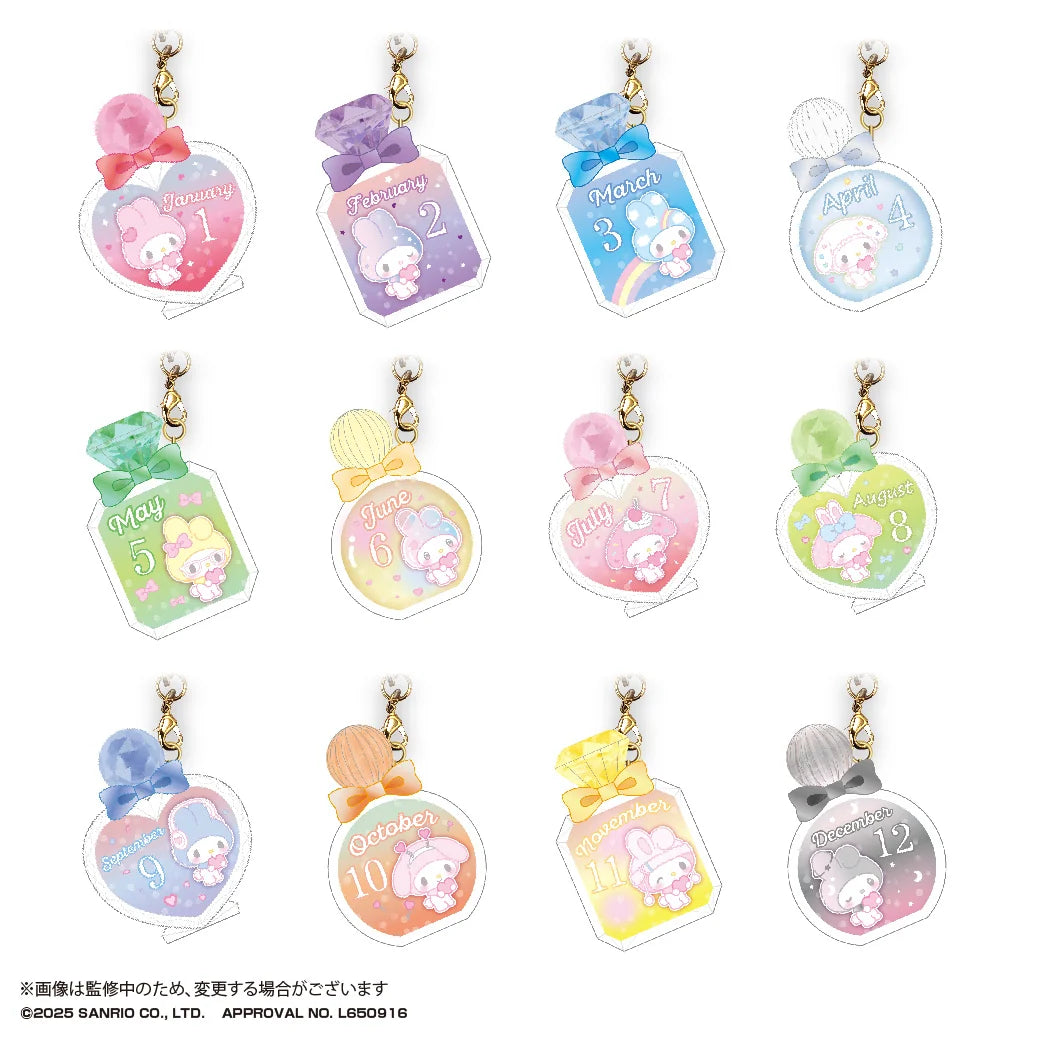 My melody Bithday PUKKURI Clear key holder