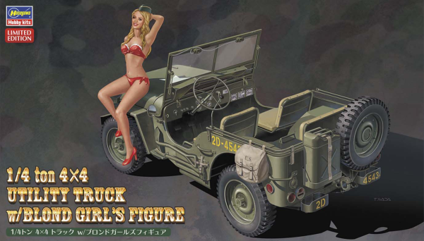 1/24 1/4 ton 4×4 UTILITY TRUCK w/BLOND GIRL’S FIGURE