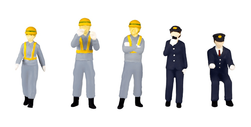 1/80 Scale super minifigure series10 Expert Railway Worker Set 2