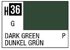 AQUEOUS HOBBY COLOR - H36 GLOSS DARK GREEN (PRIMARY)