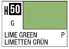 AQUEOUS HOBBY COLOR - H50 GLOSS LIME GREEN (PRIMARY)