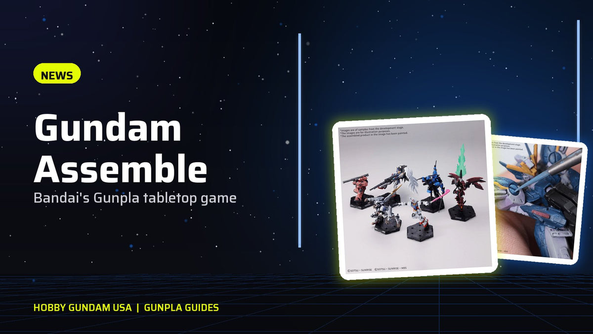 Painted Gundam Assemble miniatures of a Guncannon, Guntank and RX-78-2 Gundam with Gundam Assemble Color paints
