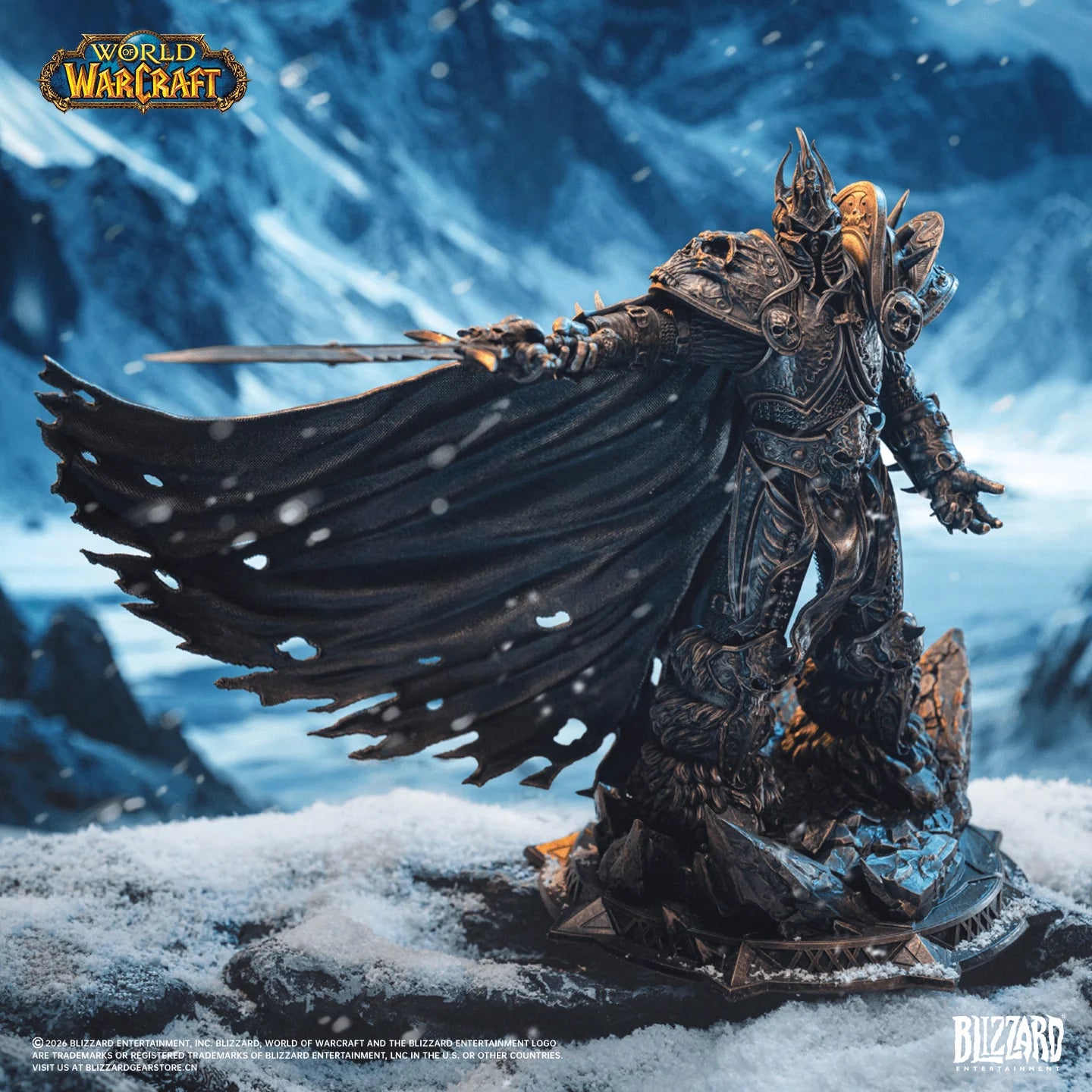 Blizzard World of Warcraft® the Lich King 1/10 Scale Bronze-Colored Edition Statue
