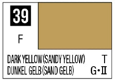 Mr. Color 39 - Dark Yellow (Sandy Yellow) (Flat/Tank) (Box of 6)