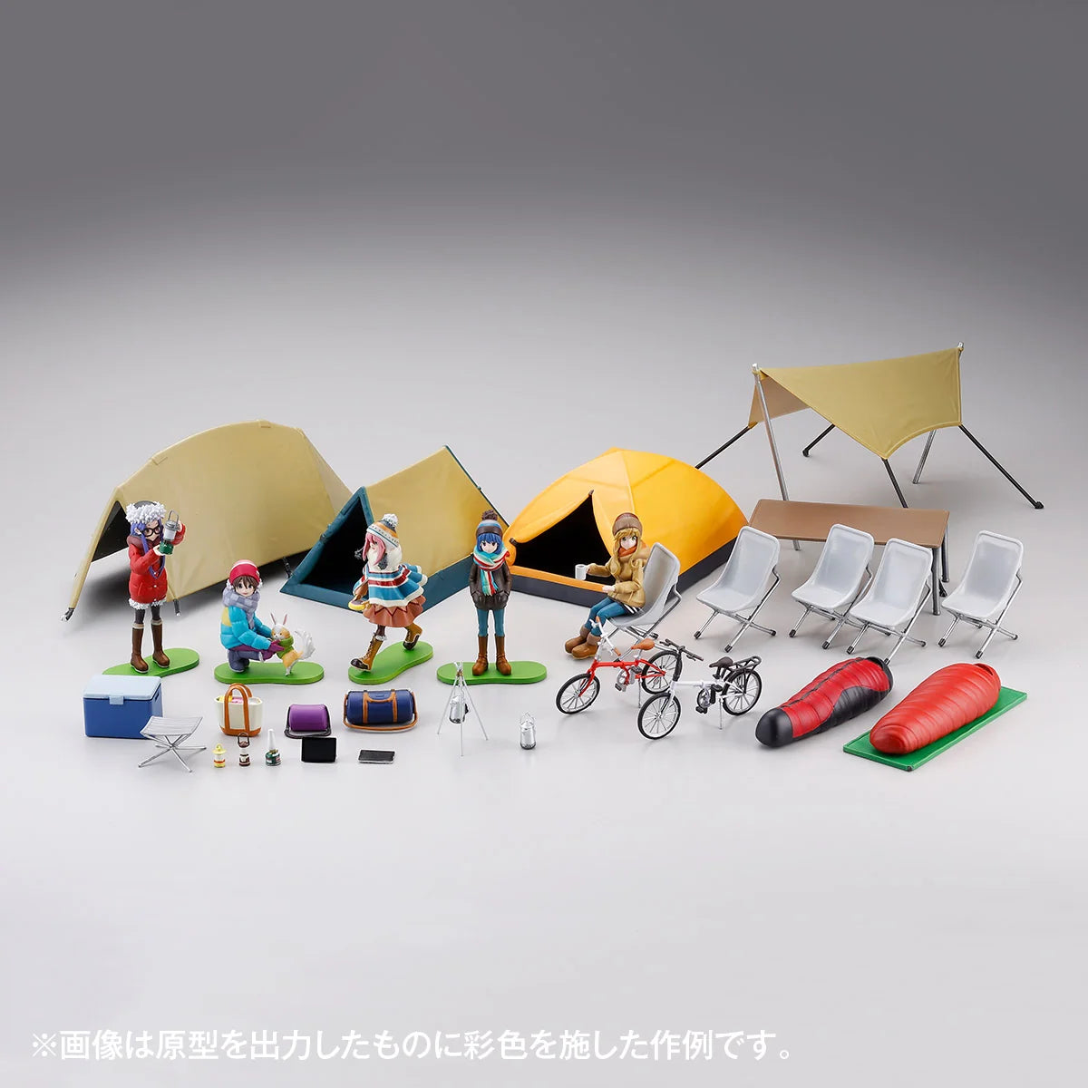 KAIYODO Artpla Yuru-Camp Plastic Model Kit with Camping Gear