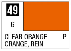 Mr. Color 49 - Clear Orange (Gloss/Primary) (Box of 6)