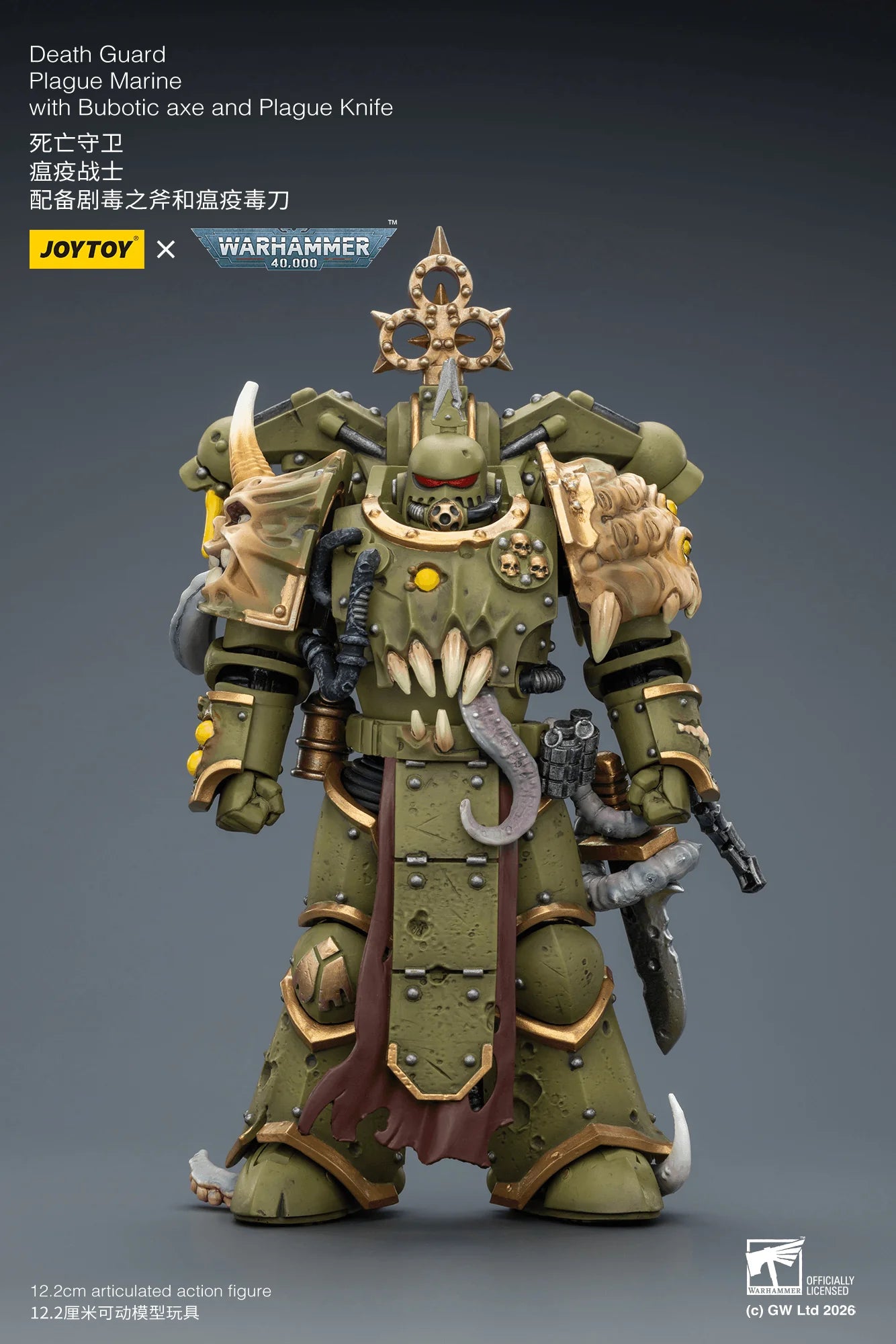 Death Guard Plague Marine with Bubotic axe and Plague Knife