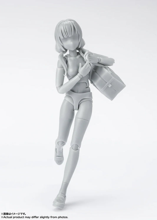 S.H. Figuarts Body-chan School Life Edition DX Set Gray Action Figure