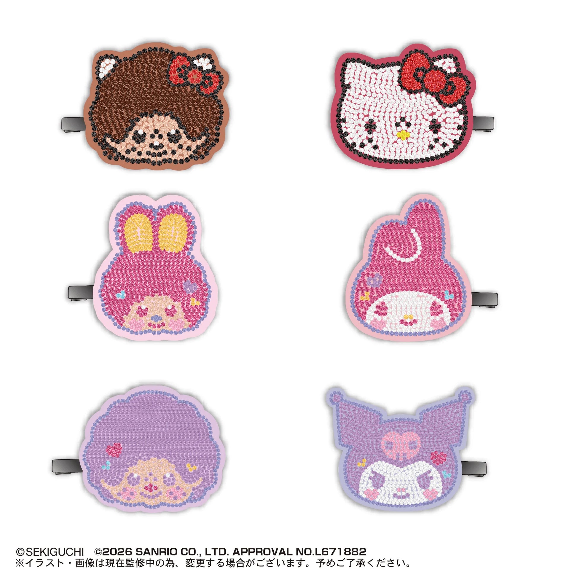 Monchhichi × Sanrio Characters Jewelry Clip (Box of 30)