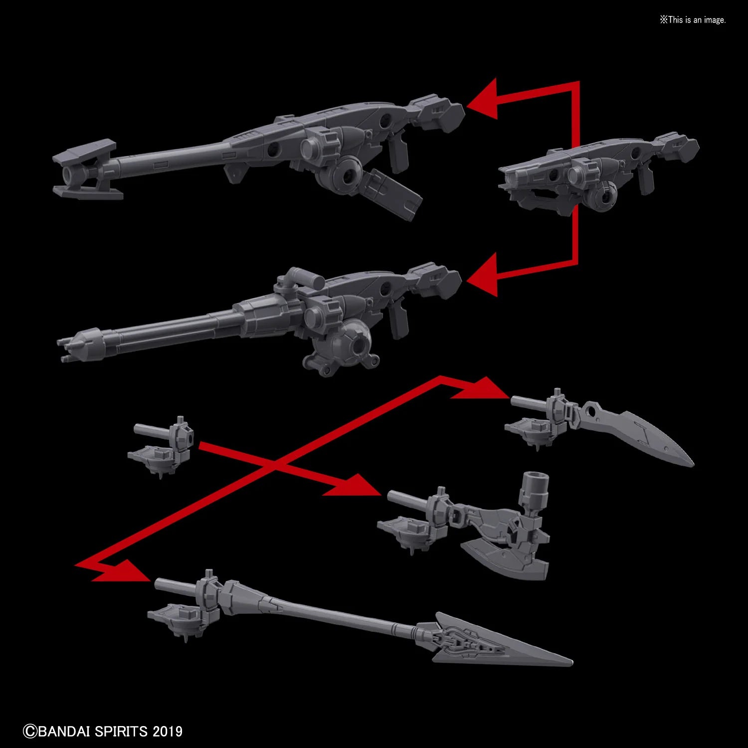 Bandai Hobby 30MM 1/144 Portanova Option Weapon 1 Weapon Set