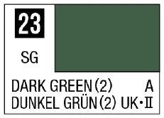 Mr. Color 23 - Dark Green (2) (Semi-Gloss/Aircraft) (Box of 6)
