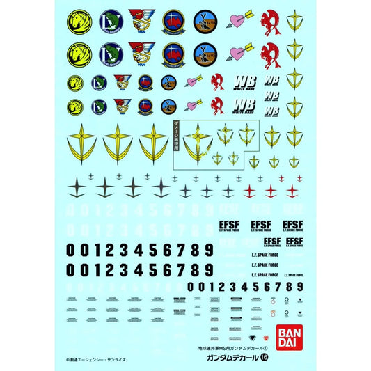 Gundam Decal No. 16 - Earth Federation Space Force (Mobile Suit Gundam)