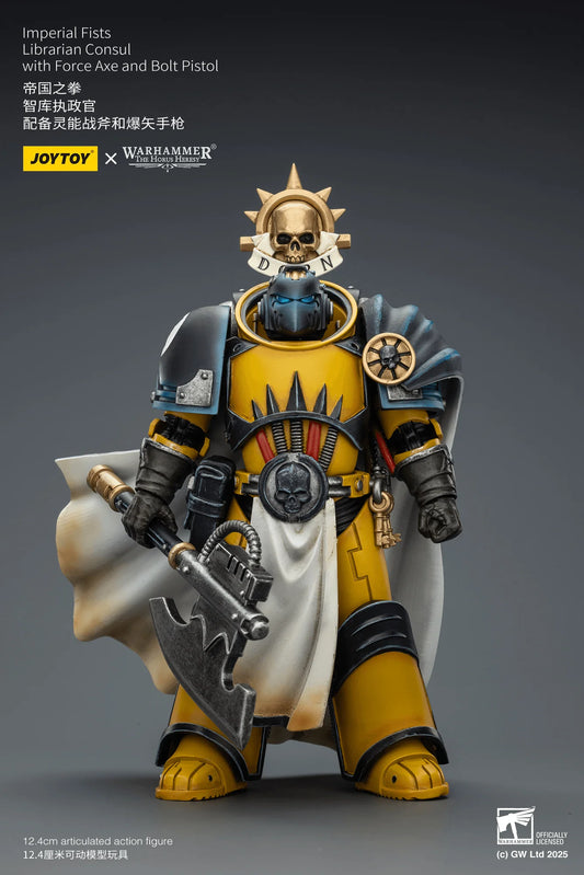 Imperial Fists Librarian Consul with Force Axe and Bolt Pistol