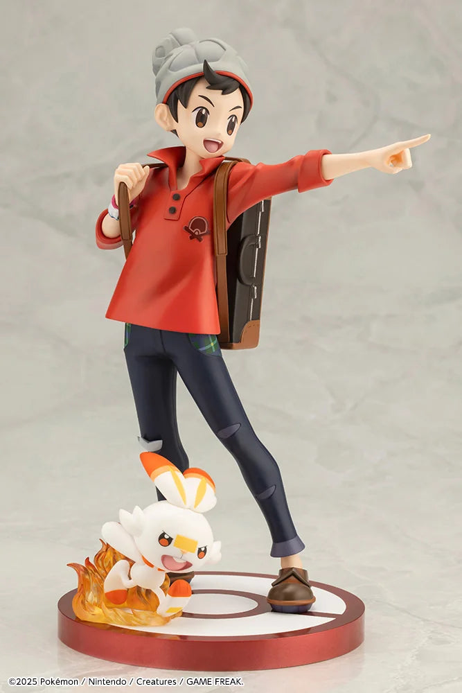 Kotobukiya Pokémon Victor with Scorbunny ARTFX J Statue Figure