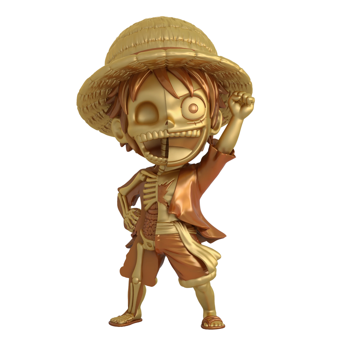 Mighty Jaxx XXRAY PLUS Luffy Treasure Gold Vinyl Figure