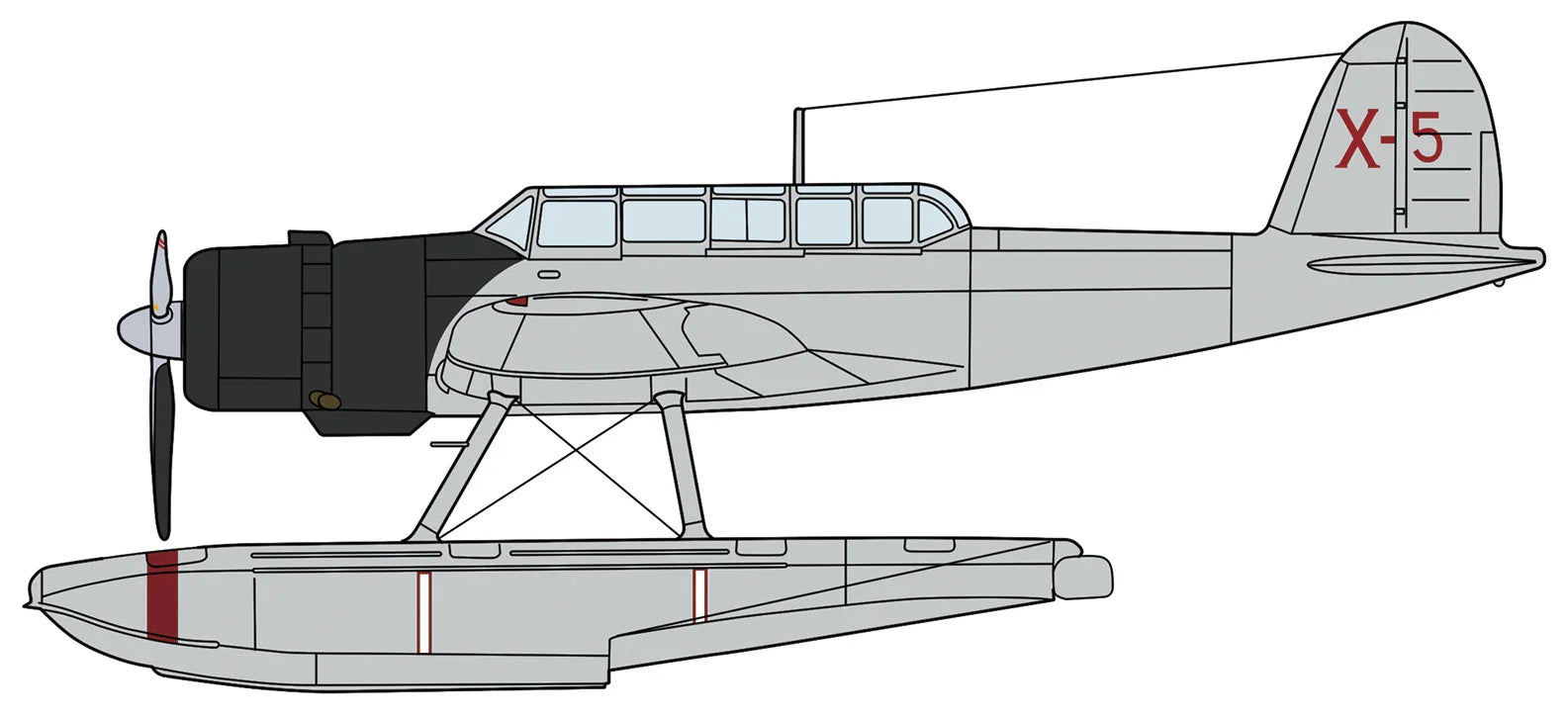 1/72 Aichi E13A1 TYPE ZERO (JAKE) MODEL 11 "KIMIKAWAMARU" w/CATAPULT