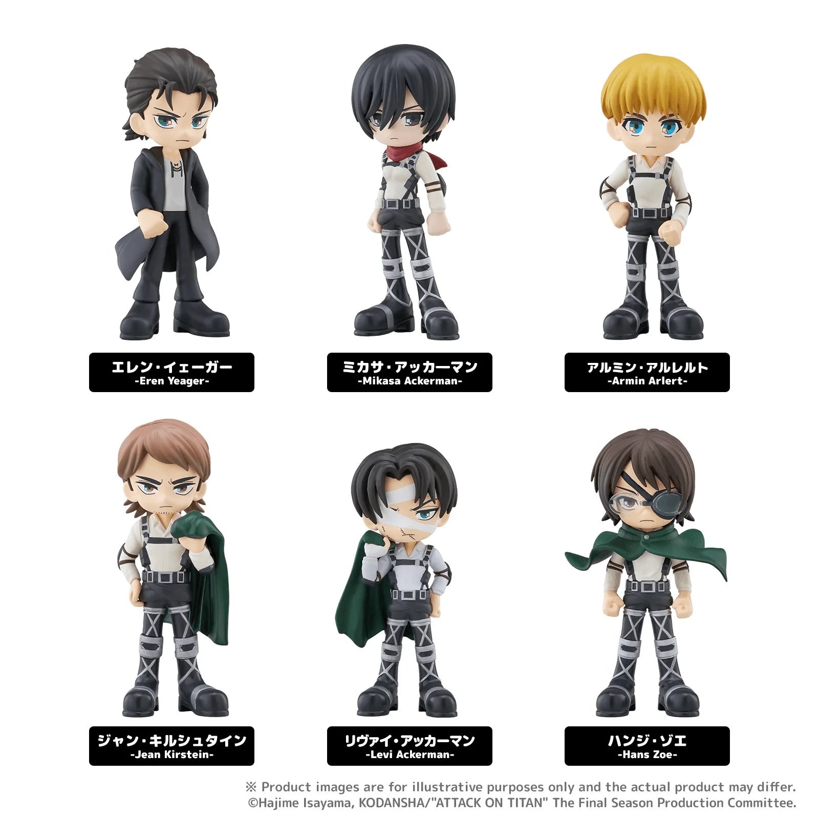 PalVerse Attack on Titan The Final Season PVC Figure Set (6 Types)