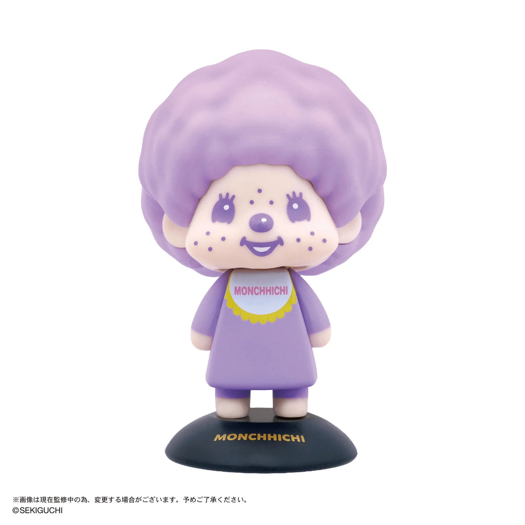MONCHHICHI Yurayura Head 104 Monchhichi (Purple) (Box of 10)