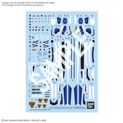 BANDAI HOBBY HG 1/100 VF-25G Messiah Valkyrie Michael Custom Water Decals