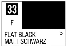 Mr. Color 33 - Flat Black (Flat/Primary) (Box of 6)
