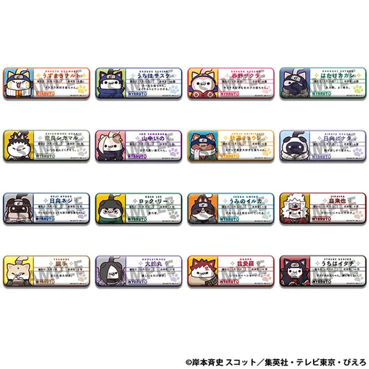 MEGA CAT PROJECT NARUTO Nyaruto！Name Metal Badge Collection (Box of 16)