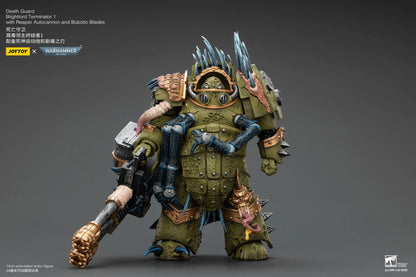 Death Guard Blightlord Terminator 1 with Reaper Autocannon and Bubotic Blades