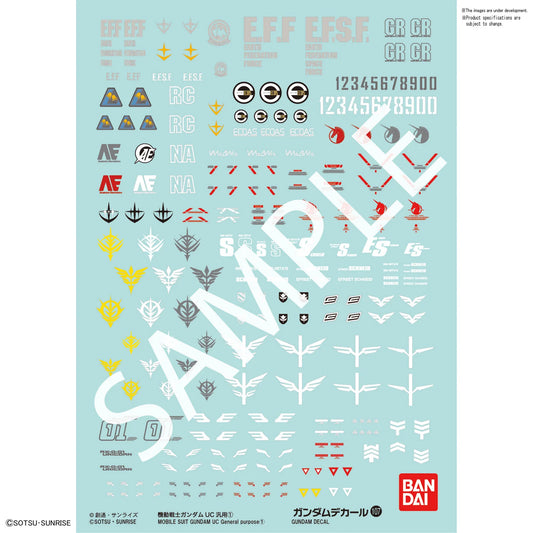Gundam Decal No. 107 Mobile Suit Gundam UC Series 1