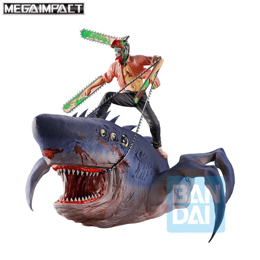 Bandai Spirits Ichibansho Chainsaw Man Denji & Beam Mega Impact Figure