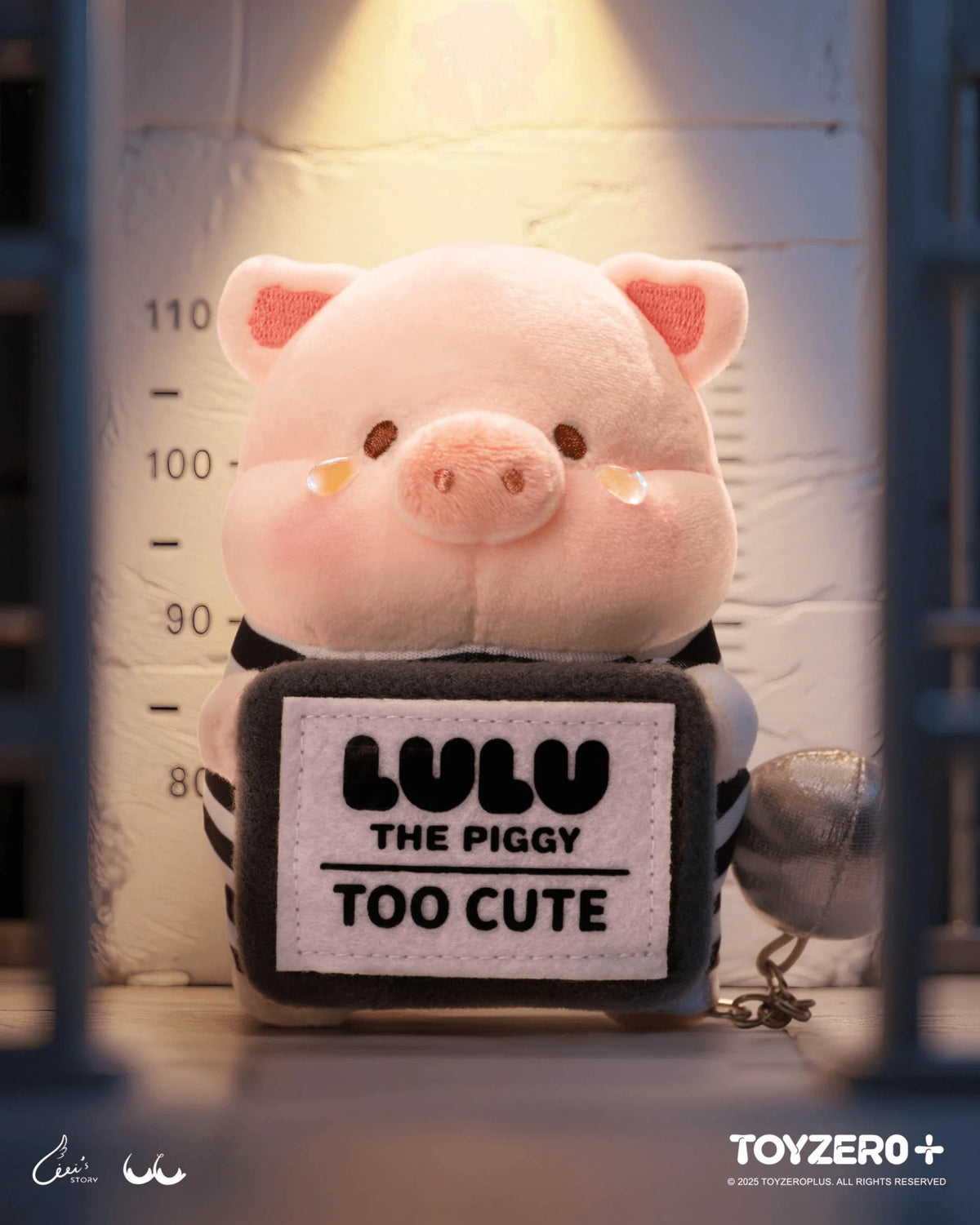 LuLu the Piggy LuLuLand - Too Cute to Jail Prisoner Lu Plush Keychain (Box of 2)