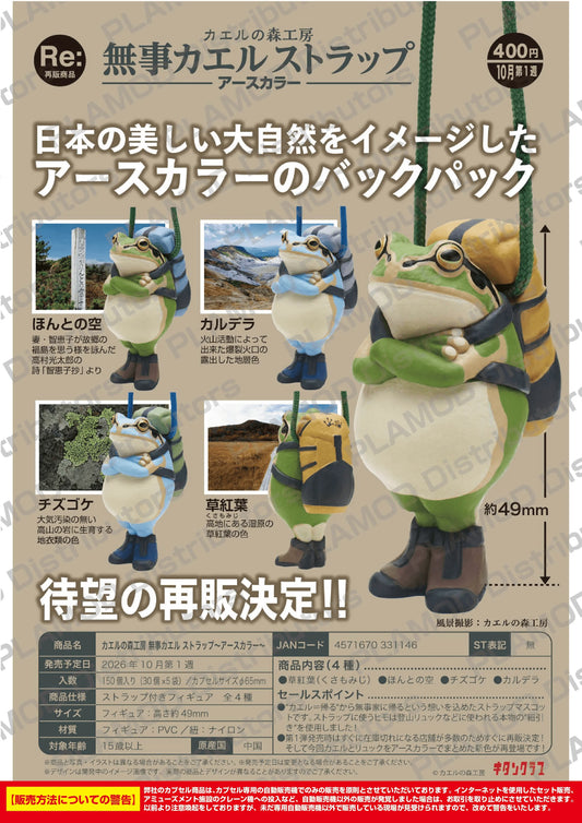 KAERU-NO MORI KOBO Safe Return Frog Strap - Earth Colors BOX