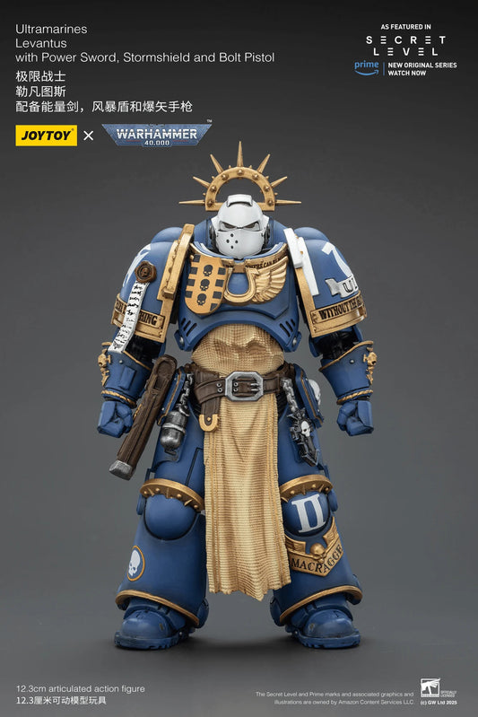 Ultramarines Levantus with Power Sword, Stormshield and Bolt Pistol