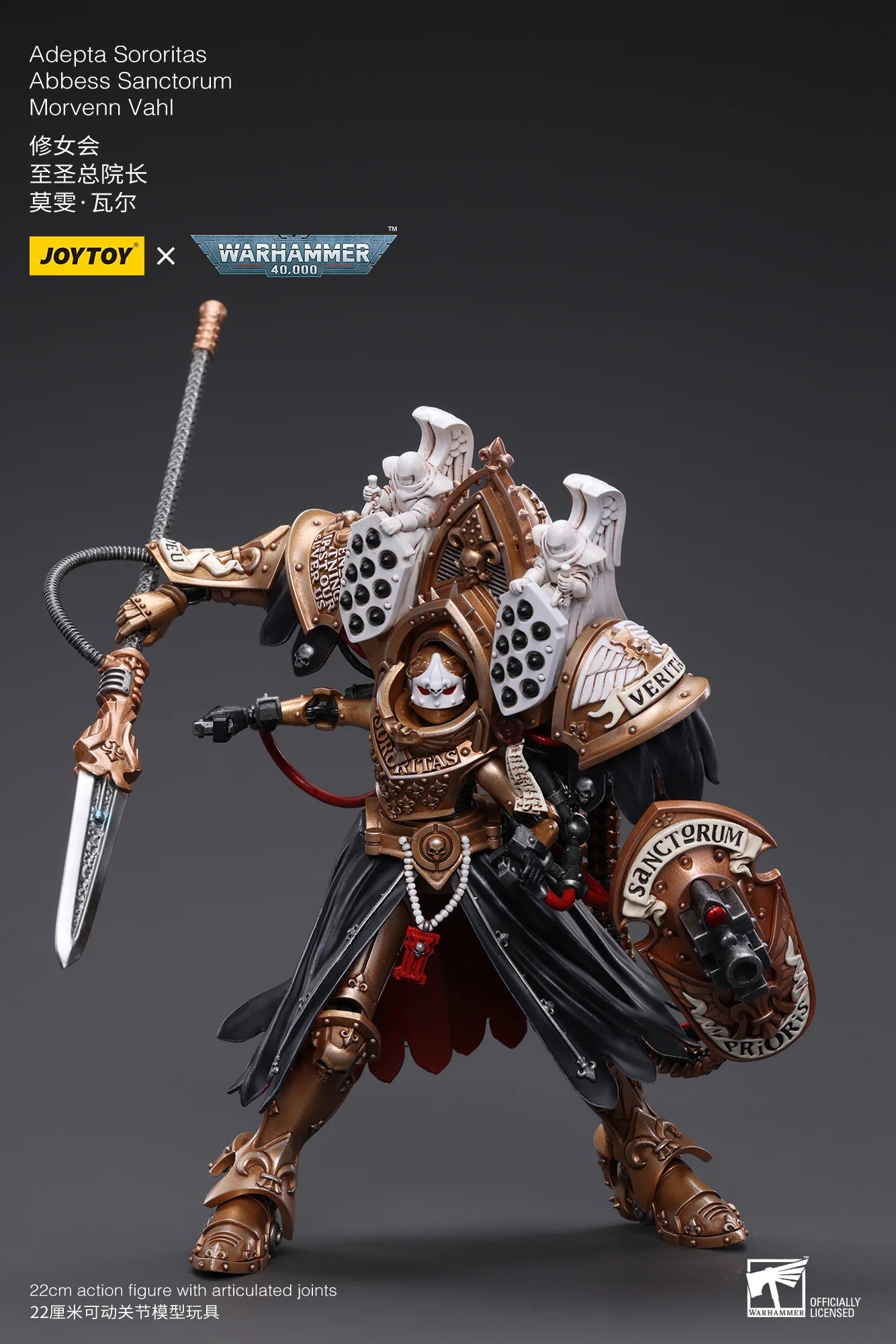 JoyToy Warhammer 40K Adepta Sororitas Abbess Sanctorum Morvenn Vahl 1:18 Action Figure