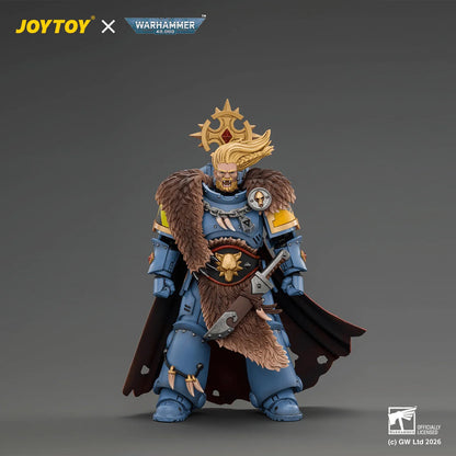 Space Wolves Wolf Guard Battle Leader with Master-crafted Power Weapon, Storm Shield, Thunder Hammer,Master-crafted Heavy Bolt Pistol, and Plasma Pistol