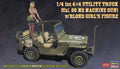 1/24 1/4 ton 4×4 UTILITY TRUCK (Cal. 50 M2 MACHINE GUN) w/BLOND GIRL’S FIGURE