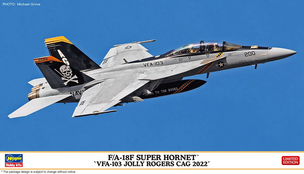 Hasegawa 1/72 F/A-18F Super Hornet VFA-103 Jolly Rogers Model Kit